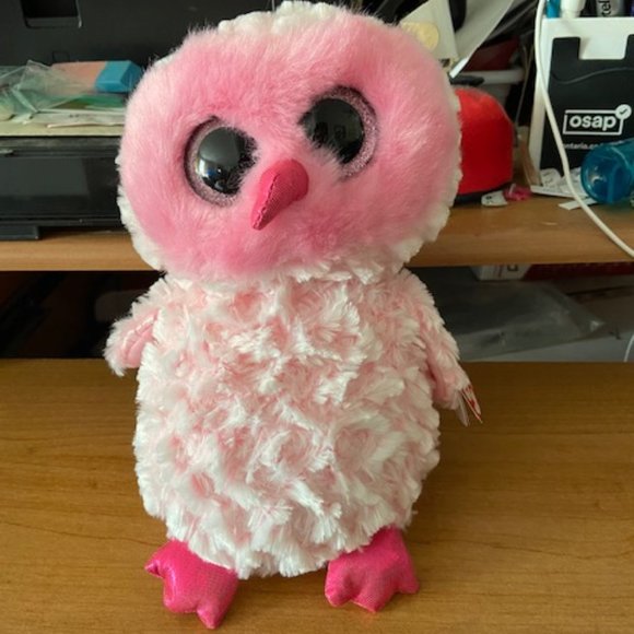 Ty Beanie Boos Medium Twiggy the Owl NWT - Picture 2 of 10